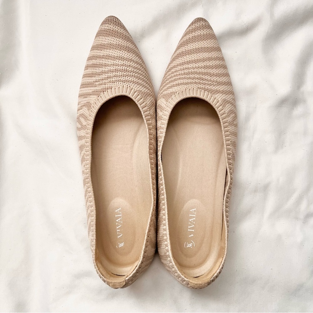 VIVAIA | POINTED TOE BALLET FLATS ARIA 5* IN ZEBRA NUDE PRINT SIZE 9 US EUR 40 - Picture 6 of 7